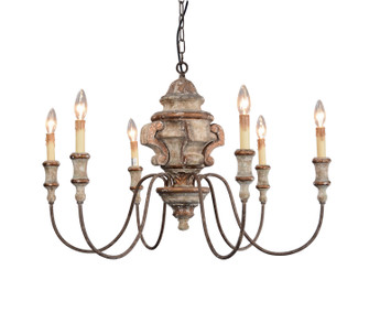 Cianna Six Light Chandelier in Smoked Gold And Gray (374|H6229-6)