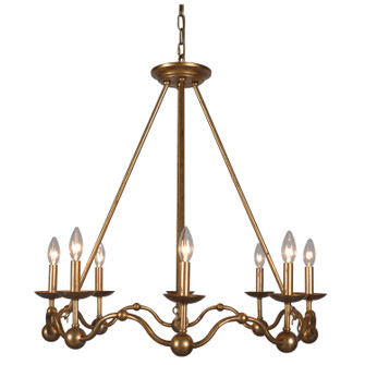 Rosina Six Light Chandelier in Antique Gold (374|H6122-6GD)