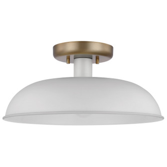 Colony One Light Flush Mount in Matte White / Burnished Brass (72|60-7490)