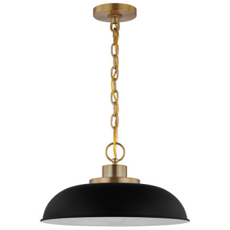 Colony One Light Pendant in Matte Black / Burnished Brass (72|60-7481)