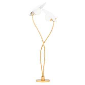 Frond Two Light Floor Lamp in Gold Leaf/Textured On White Combo (70|KBS1749401-GL/TWH)