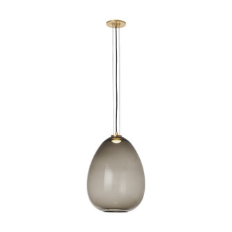 Kapoor LED Pendant in Transparent Smoke/Natural Brass (182|700TDKPR13KNB-LED927)