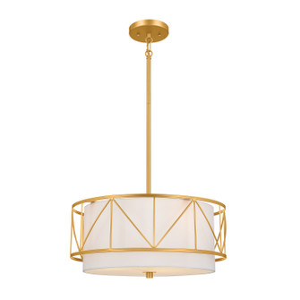 Birkleigh Three Light Pendant/Semi Flush in Classic Gold (12|52075CLG)