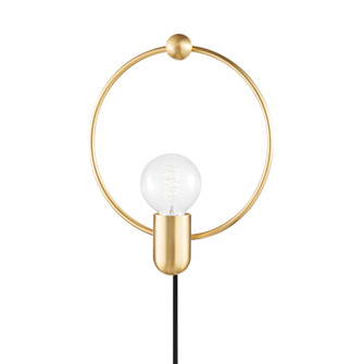 Darcy One Light Wall Sconce in Aged Brass (428|HL638201-AGB)