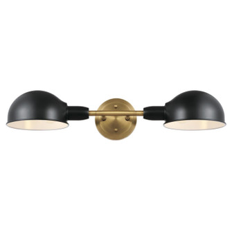 Langhorne Two Light Wall Fixture in Matte Black And Brushed Brass (88|6130800)