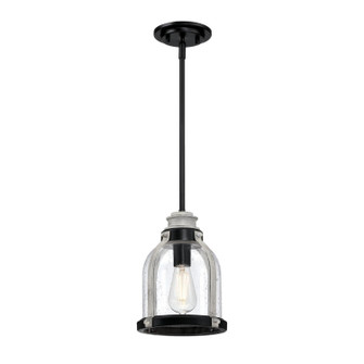 Cindy One Light Mini Pendant in Matte Black With Antique Ash (88|6129700)