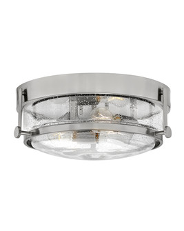 Harper LED Flush Mount in Brushed Nickel with Clear Seedy glass (13|3640BN-CS)