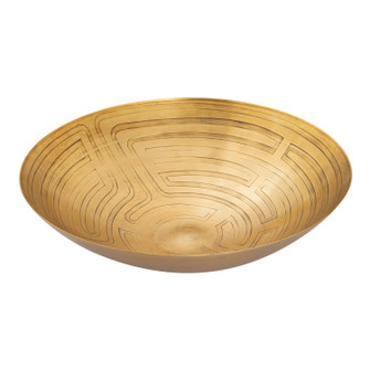 Maze Centerpiece Bowl in Antique Brass (45|H0807-10674)