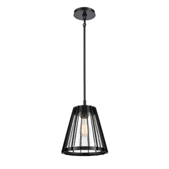 Open Louvers One Light Pendant in Matte Black (45|82115/1)