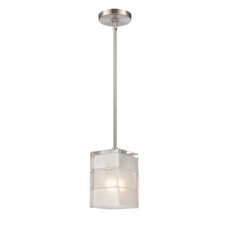 Ice Blocks One Light Mini Pendant in Satin Nickel (45|67865/1)