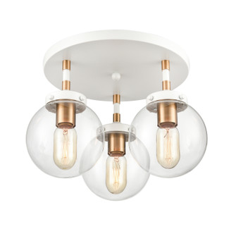 Boudreaux Three Light Semi Flush Mount in Matte White (45|24435/3)