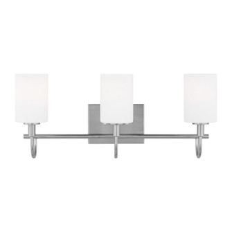 Oak Moore Three Light Bath Vanity in Brushed Nickel (454|4457103-962)