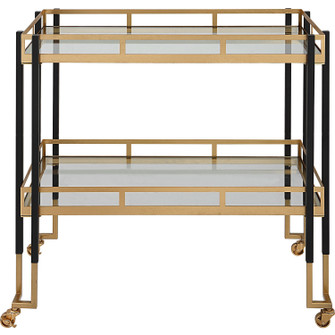 Kentmore Bar Cart in Matte Black And Brushed Gold (52|25229)