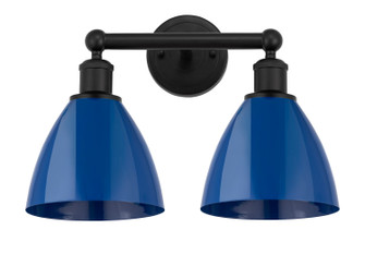 Edison Two Light Bath Vanity in Matte Black (405|616-2W-BK-MBD-75-BL)