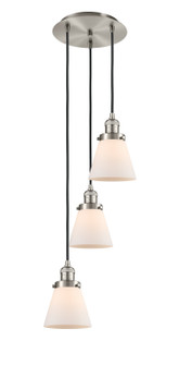 Franklin Restoration Three Light Pendant in Brushed Satin Nickel (405|113F-3P-SN-G61)