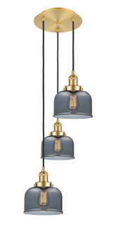 Franklin Restoration Three Light Pendant in Satin Gold (405|113F-3P-SG-G73)