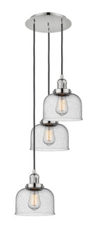 Franklin Restoration Three Light Pendant in Polished Nickel (405|113F-3P-PN-G74)