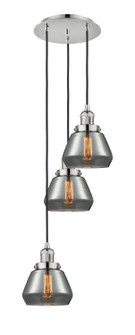 Franklin Restoration Three Light Pendant in Polished Nickel (405|113F-3P-PN-G173)