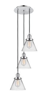 Franklin Restoration Three Light Pendant in Polished Chrome (405|113F-3P-PC-G42)