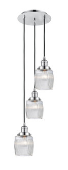 Franklin Restoration Three Light Pendant in Polished Chrome (405|113F-3P-PC-G302)