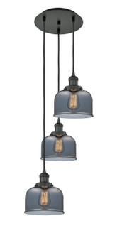 Franklin Restoration Three Light Pendant in Matte Black (405|113F-3P-BK-G73)