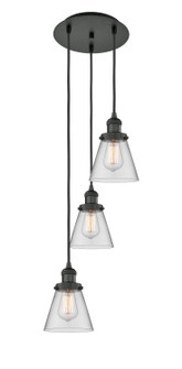 Franklin Restoration Three Light Pendant in Matte Black (405|113F-3P-BK-G62)