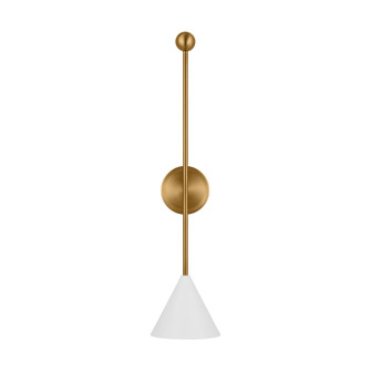 Cosmo One Light Bath Fixture in Matte White and Burnished Brass (454|AEW1041MWTBBS)