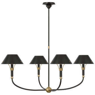Turlington LED Chandelier in Bronze and Hand-Rubbed Antique Brass (268|TOB 5725BZ/HAB-BZ)