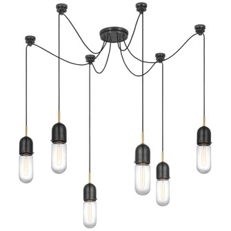 Junio LED Pendant in Bronze and Brass (268|TOB 5645BZ/HAB-CG-6)