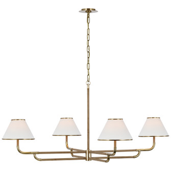 Rigby LED Chandelier in Soft Brass and Natural Oak (268|MF 5055SB/NO-L)