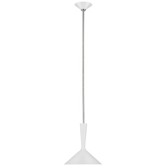 Rosetta LED Pendant in Matte White and Polished Nickel (268|ARN 5540WHT/PN)