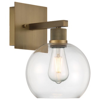 Port Nine Burgundy LED Wall Sconce in Antique Brushed Brass (18|63145LEDDLP-ABB/CLR)