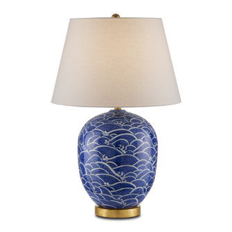 Nami One Light Table Lamp in Blue/White/Gold Leaf (142|6000-0842)