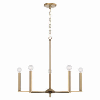 Portman Five Light Chandelier in Aged Brass (65|448651AD)