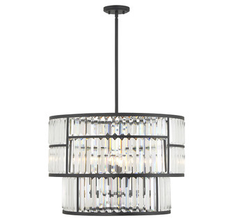 Rohe Five Light Pendant in Matte Black (51|7-2224-5-89)