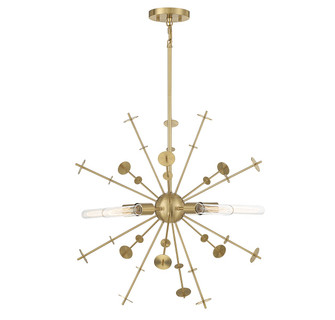 Five Light Pendant in Natural Brass (446|M7027NB)