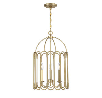 Three Light Pendant in Natural Brass (446|M30011NB)