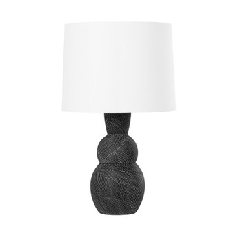 Fortuna One Light Table Lamp in Ceramic Etched Black (67|PTL1025-CEB)