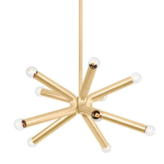 Dash Ten Light Chandelier in Vintage Gold Leaf (67|F6145-VGL)