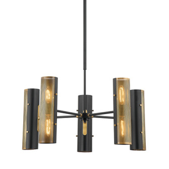 Mikka Ten Light Chandelier in Patina Brass (67|F5630-PBR/SBK)