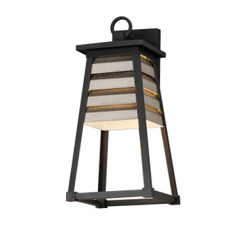 Shutters One Light Outdoor Wall Sconce in Weathered Zinc/Black (16|40634WZBK)