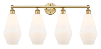 Downtown Urban Four Light Bath Vanity in Brushed Brass (405|616-4W-BB-G651-7)