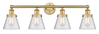 Edison Four Light Bath Vanity in Brushed Brass (405|616-4W-BB-G64)