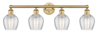 Edison Four Light Bath Vanity in Brushed Brass (405|616-4W-BB-G462-6)