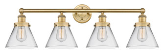 Edison Four Light Bath Vanity in Brushed Brass (405|616-4W-BB-G42)