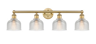 Edison Four Light Bath Vanity in Brushed Brass (405|616-4W-BB-G412)