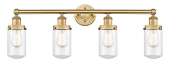 Edison Four Light Bath Vanity in Brushed Brass (405|616-4W-BB-G312)