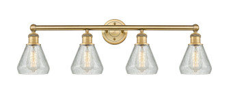 Edison Four Light Bath Vanity in Brushed Brass (405|616-4W-BB-G275)