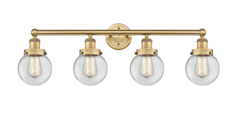 Edison Four Light Bath Vanity in Brushed Brass (405|616-4W-BB-G202-6)