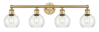 Edison Four Light Bath Vanity in Brushed Brass (405|616-4W-BB-G124-6)